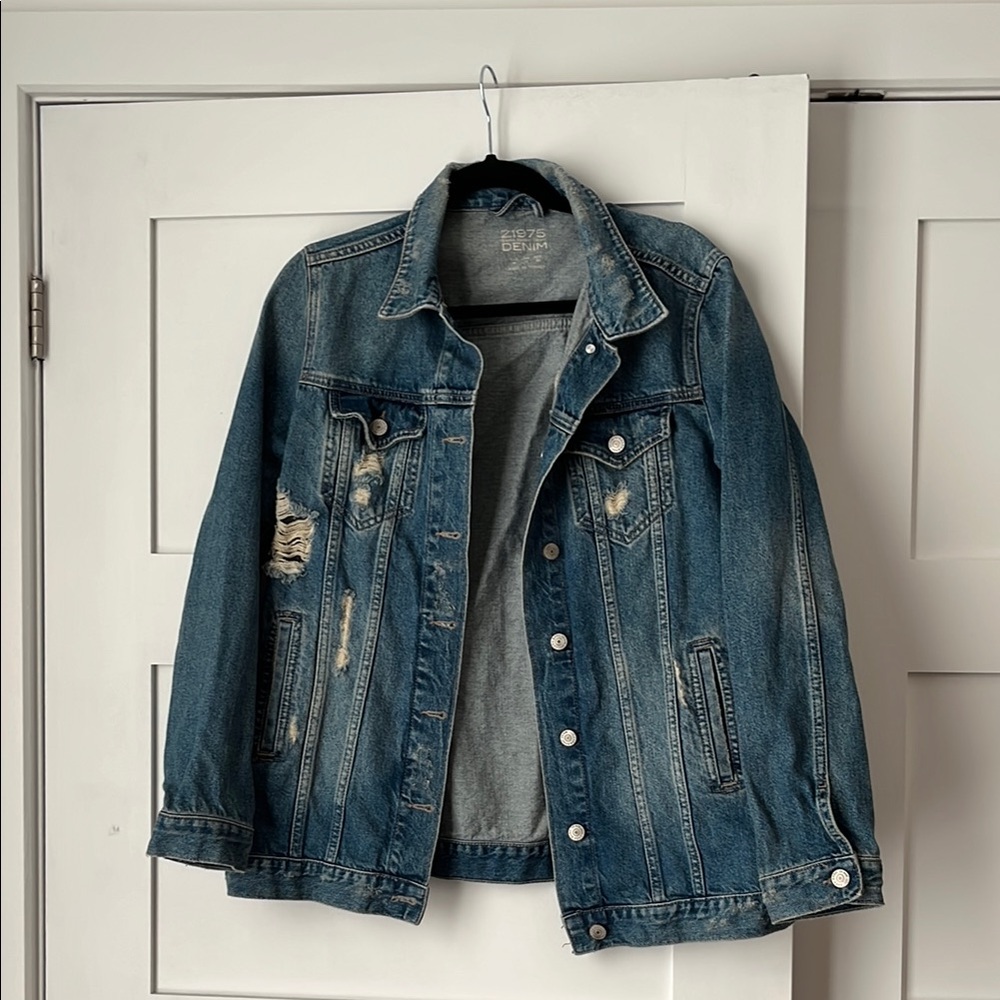 Zara Blue Lightweight Denim Shirt Jacket